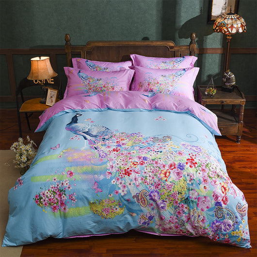 Juego de Sábanas y Funda Nórdica de Algodón Puro 4 Piezas - Image 12
