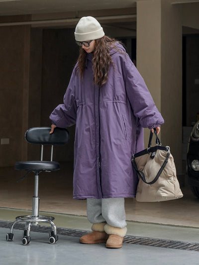 Abrigo Acolchado Coreano Holgado con Capucha - Algodón Invierno - Image 7