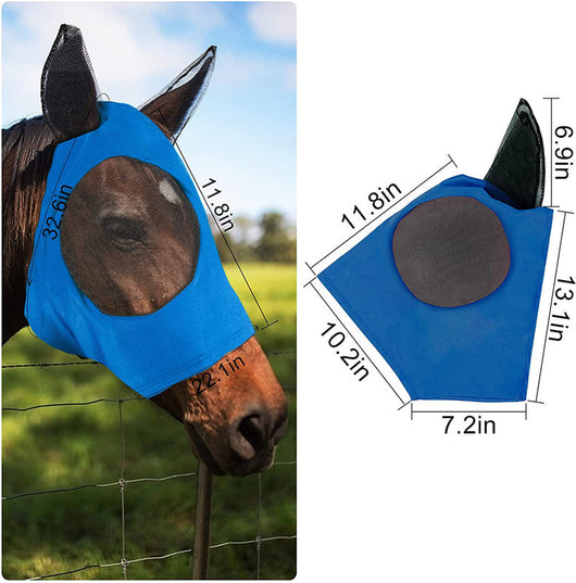 Máscara Protectora Lycra para Caballo con Orejas - Comodidad Total y Protección UV - Image 3