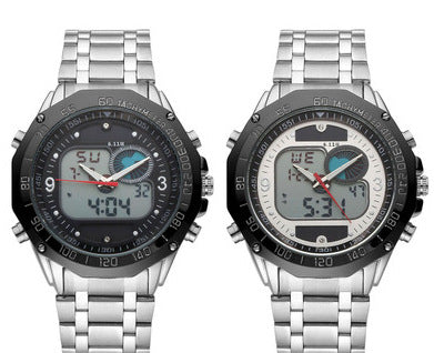 Reloj Deportivo Acero Inoxidable Doble Pantalla Luminosa Resistente al Agua - Image 4