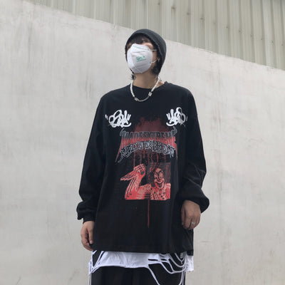 Playera Manga Larga Oscura para Hombre