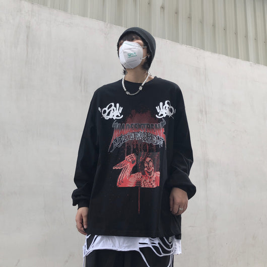 Playera Manga Larga Oscura para Hombre