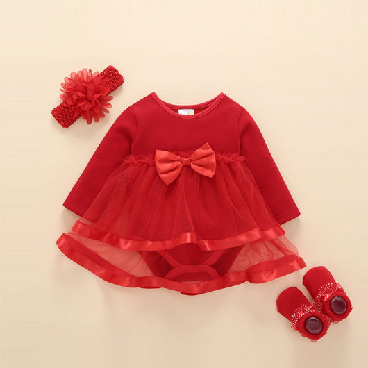 Vestido Infantil de Algodón Puro para Niña, Manga Larga Princesa, Primavera y Otoño - Image 5