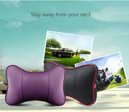 Juego de 2 Almohadas Cervicales 3D en Cuero Artificial Premium - Image 3