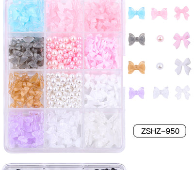Set de Adornos Navideños de Resina con Lazos y Moños Mixtos - Image 28