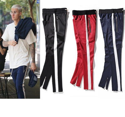 Pantalones de Chándal Escolares con Rayas Laterales y Cierre Interior
