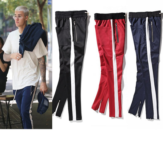 Pantalones de Chándal Escolares con Rayas Laterales y Cierre Interior
