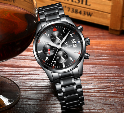 Reloj Multifuncional de Acero Inoxidable con Cuarzo - Image 3