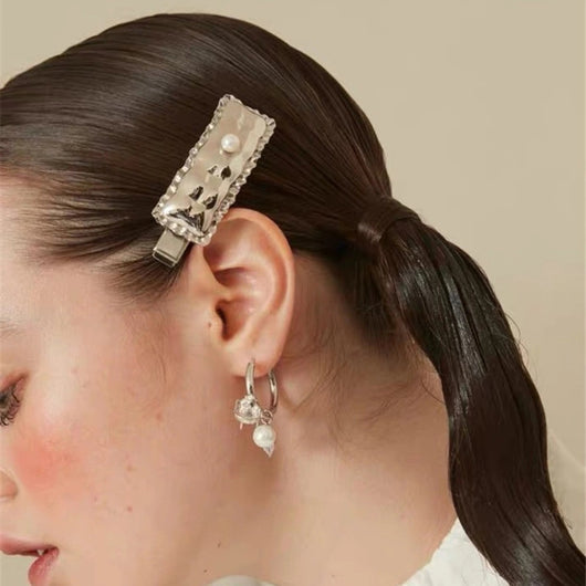 Pasador Cuadrado Retro con Textura - Accesorio Capilar Creativo y Personalizado - Image 8