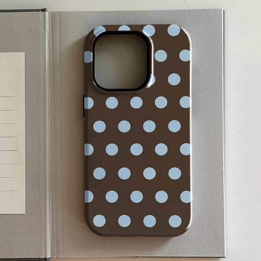 Funda para Celular Lunares Marrón y Rojo Lujo - Image 2