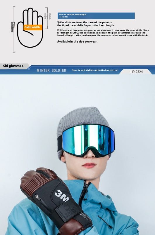 Guantes de Esquí Kevlar Tres Dedos Impermeables y Resistentes - Image 17