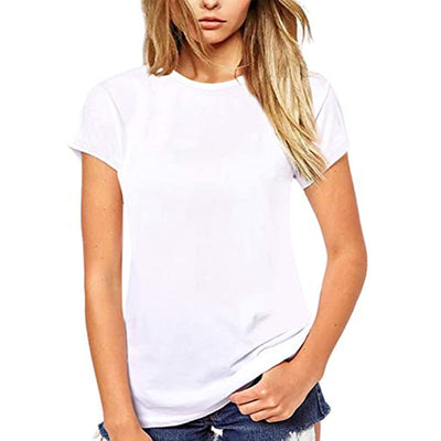 Blusa Clásica de Cuello Redondo Manga Corta - Estilo Europeo - Image 7