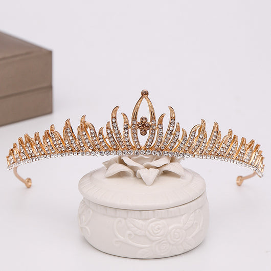 Corona de Cumpleaños para Niña, Tiara de Pasarela con Pedrería - Image 4