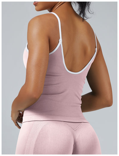 Chaleco Deportivo Mujer Espalda Descubierta Contraste de Colores - Image 15