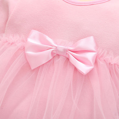 Vestido Infantil de Algodón Puro para Niña, Manga Larga Princesa, Primavera y Otoño - Image 3