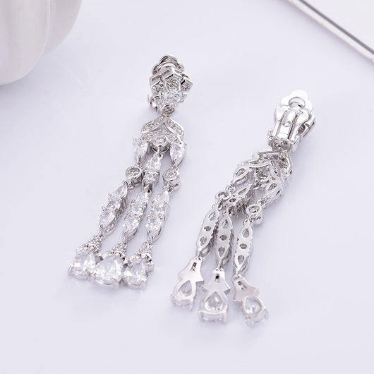 Aretes Largos de Circonia Elegancia Minimalista - Image 6