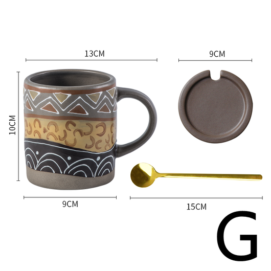 Taza de Café Artesanal Retro con Tapa - Image 8