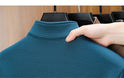 Playera de Cuello Alto con Cierre Medio para Otoño e Invierno - Manga Larga para Hombre - Image 18