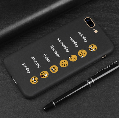 Funda Protectora Abstracta Lover Face TPU Mate Negro - Image 10