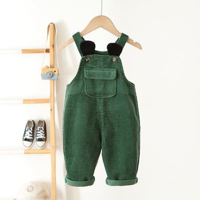 Overol Infantil de Pana Adorable y a la Moda para Bebés - Image 3