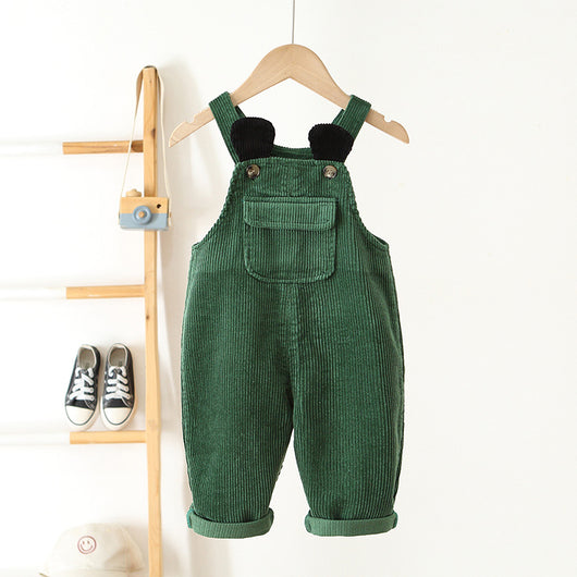 Overol Infantil de Pana Adorable y a la Moda para Bebés - Image 3