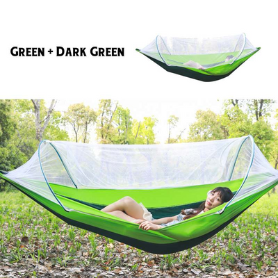 Hamaca Portátil Doble con Mosquitero para Camping y Aventuras - Image 14