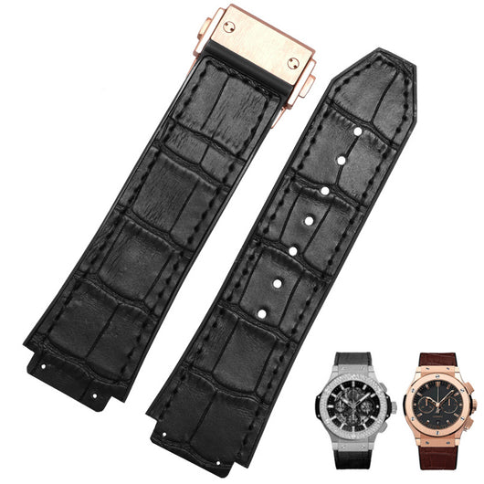Correa de Reloj Cuero Genuino con Silicona para Hombre - Image 13