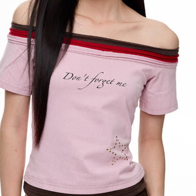 Blusa Estampada con Strass de Un Hombro y Manga Corta - Image 9