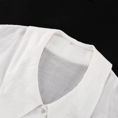 Blusa Elegante con Mangas Abullonadas y Volantes - Image 17
