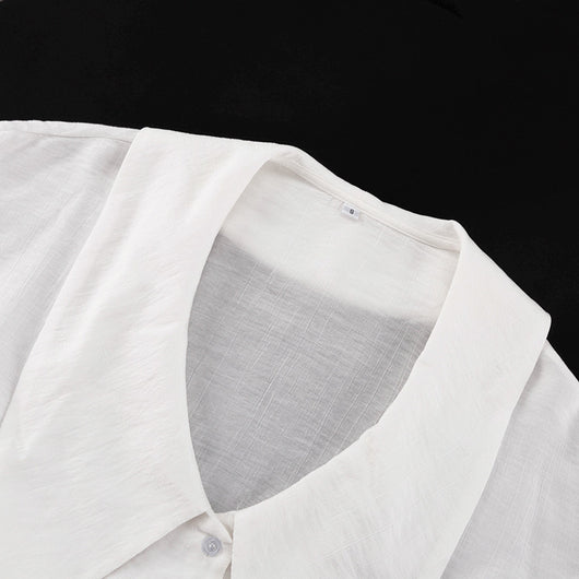 Blusa Elegante con Mangas Abullonadas y Volantes - Image 17