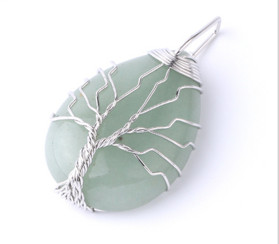 Colgante de Piedra Natural con Envoltorio de Alambre Dorado - Image 10