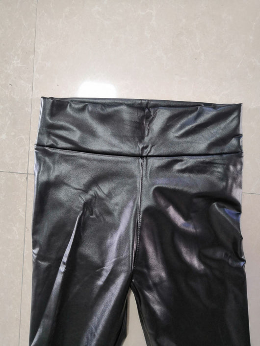 Leggins de Cuero Reflectantes Cintura Alta Elástica - Image 6