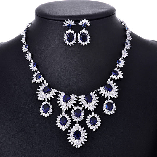 Conjunto de Joyería Nupcial con Zirconias de Colores - Image 11