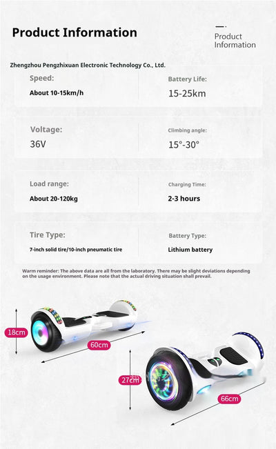 Patinete Eléctrico Autoequilibrado con Altura Ajustable - Image 11