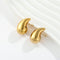 Metal Water Drop Earrings With A Sense Of Niche Luxury Golden Teardrop