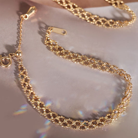 Pulsera de Cadena Trenzada con Encaje para Mujer - Image 3