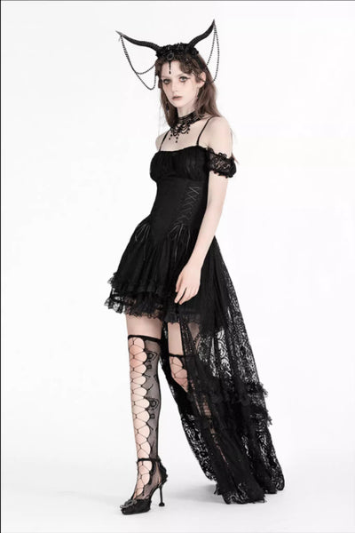 Vestido Gótico Romántico de Encaje Elegante Retro - Image 8