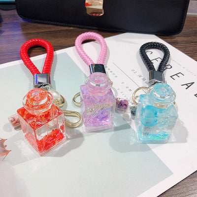 Llavero Perfume Mujer con Efecto Arenilla Dinámica