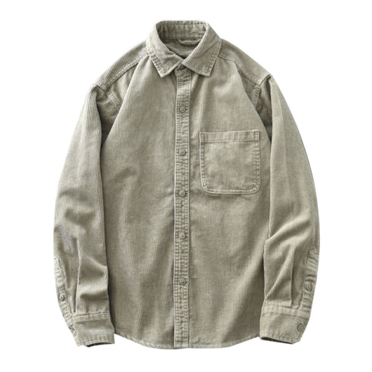 Camisa Casual de Pana Suelta Retro para Hombre - Image 6