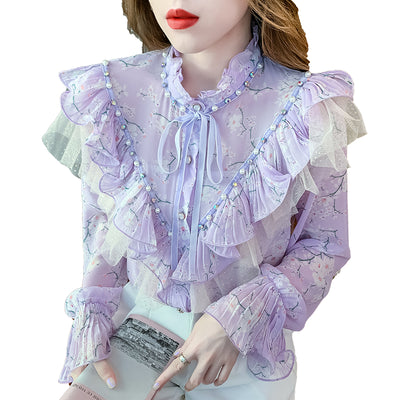 Blusa Floral Estilo Western en Chifón para Mujer - Image 5