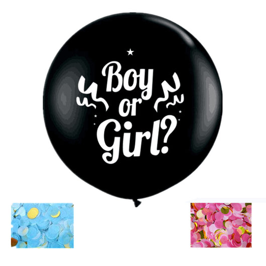 Globo Redondo Negro para Revelación de Género - Decoración de Fiesta - Image 14