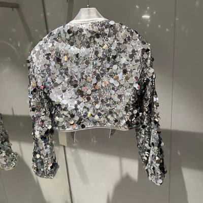 Abrigo Brillante con Lentejuelas para Otoño - Top Elegante para Mujer - Image 2