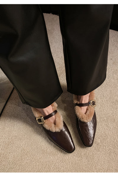 Zapatos Mujer con Correa al Tobillo en Piel de Oveja - Image 11
