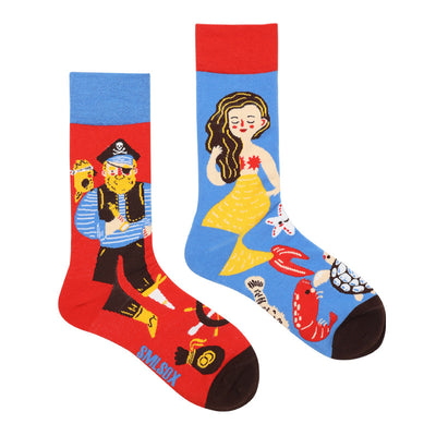 Calcetines Retro Asimétricos para Parejas - Algodón Cómodo Unisex - Image 53