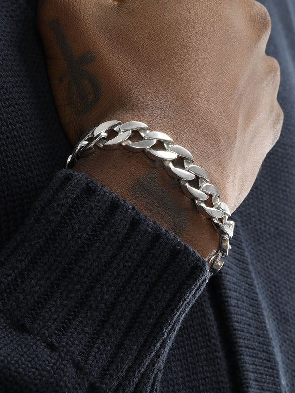 Pulsera Cubana de Plata Esterlina 925 de 13mm