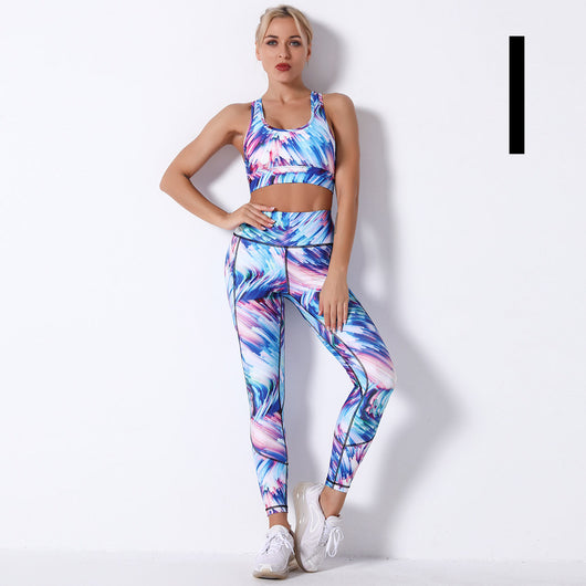 Conjunto Deportivo Sujetador Yoga Antiimpacto con Estampado Digital - Image 8
