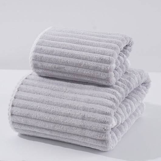 Toalla Facial Extragrande de Terciopelo Coral - Absorbente y Suave - Image 14