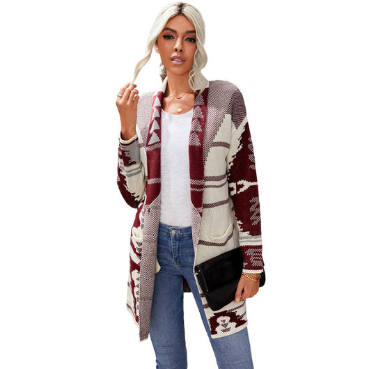Cardigan de Cashmere con Botones Estampados para Mujer - Image 3