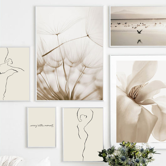 Cuadro Decorativo Flores Silvestres en Lienzo - Diente de León Blanco para Sala - Image 7