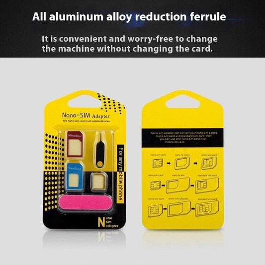Adaptador de SIM de Aluminio - Set de 5 Piezas Convertidor Nano a Micro SIM - Image 2